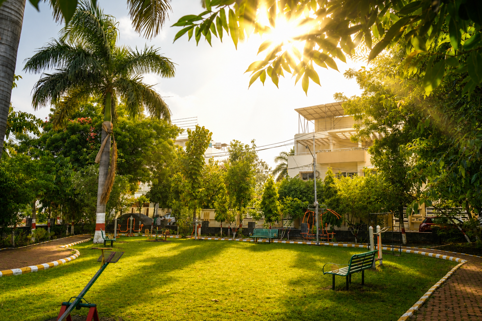 Ansal Pradhan Enclave — Sunshine Park & Landscaped Walking Avenues